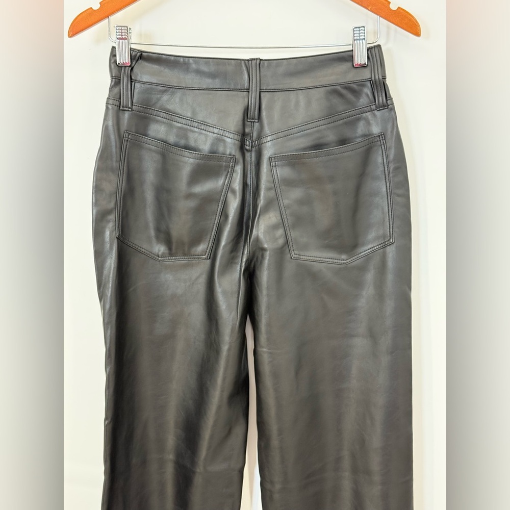 Madewell The Perfect Vintage Straight Faux Leather Edition Pants Size 26 - Picture 8 of 12